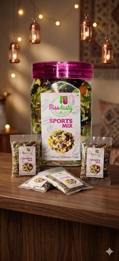 Power Up — Sports Mix A wholesome nutritious snack packed with seeds, nuts & dried fruits. Your perfect on-the-go fuel.